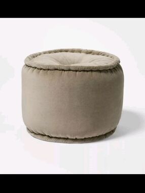 Cotton Velvet Pouf Tan -Threshold™ designed with Studio McGee